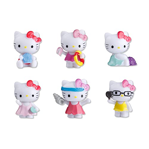 6pcs Cartoon Figurines Cute Characters Figures Toy Set Cupcake Toppers for Fairy Garden Party Decoration Home Decor Cake Toppers （BJ-Kitty)