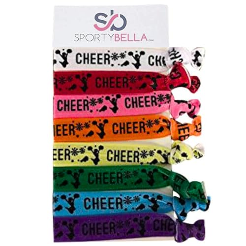 Infinity Collection Cheer Hair Ties- Girls Cheer Hair Accessories- Cheerleading Elastics for Cheerleaders & Cheer Teams