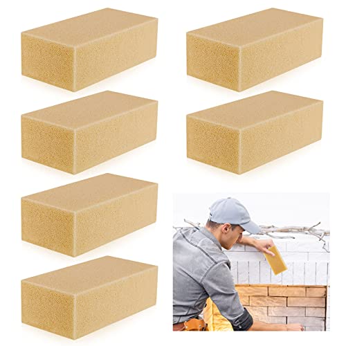 6 Pcs Soot Eraser Sponge for Cleaning, Reusable Dry Cleaning Sponge Fireplace Soot Remover PET Hair, Dust, Dirt and Soot Remover Sponge for Painted Walls, Books, Car Interior