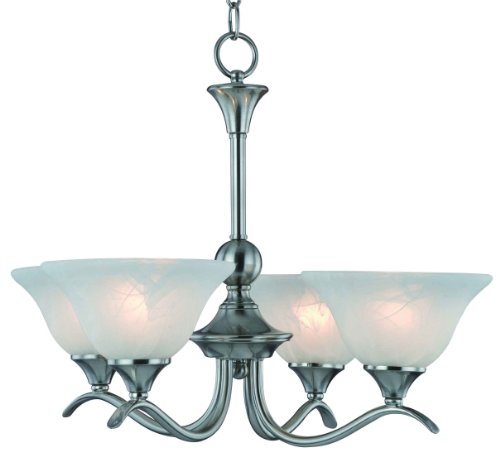 Hardware House H10-4029 Dover Chandelier, 22' x 22' x 17', Satin Nickel