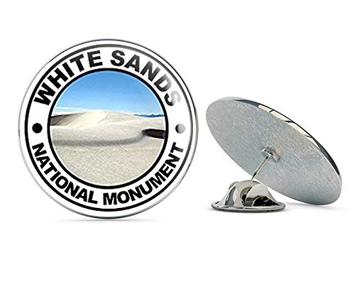 NYC Jewelers Round White Sands National Monument (rv Hike) Metal 0.75' Lapel Hat Pin Tie Tack Pinback