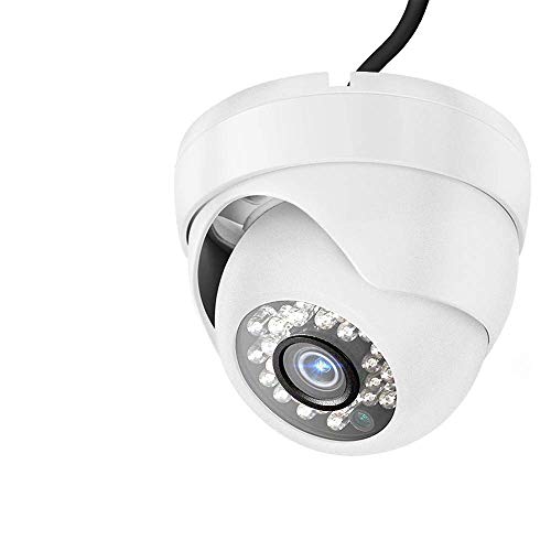Dericam 1080P@30fps 1920TVL Full HD Dome Security Camera, HDCVI/HDTVI/AHD/960H 4-in-1 Surveillance Camera, IP66 Metal Housing, 24 LEDs/82ft Night Vision, 85°Viewing Angle, AC2MD2, White