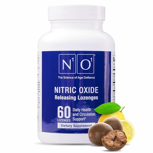 N1O1 Nitric Oxide Lozenges for Heart Health Support - Dietary Supplement for Blood Flow, Oxygenation and Blood Pressure - 60 Count