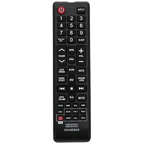 AIDITIYMI AKB73575401 AKB73575421 Replaced Remote Control Fit for LG Sound bar NB3530A NB3532A NB3530ANB NB3250A NB3520A2 NB3250A NB4530B NB3510A LSB316 NB3520A NB3520ANB NB2420A