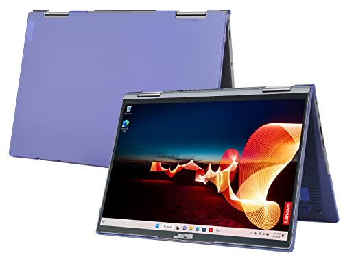 mCover Case ONLY Compatible for 2021-2024 14' Lenovo ThinkPad X1 Yoga Gen 6/7 / 8 2-in-1 Windows Notebook PC (NOT Working with Other Lenovo Models) - Blue