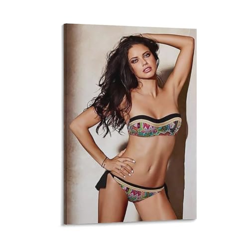 Adriana Lima Swimsuit Poster Sexy Model Swimsuit Poste Canvas Wall Art Picture Modern Office Family Bedroom Living Room Decor Gift 08x12inch(20x30cm)