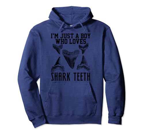 Funny Fossil Shark Teeth Gift For Shark Teeth Collector Boys Pullover Hoodie