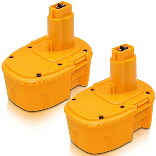 Forrat [Upgraded to 3600mAh 2 Pack 14.4 Volt DW9091 Replacement Battery Compatible with Dewalt 14.4V Battery DC9091 DW9091 DW9094 DE9091 DE9092 DE9038 Cordless Power Tools(Yellow)