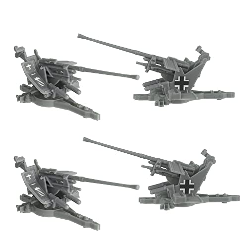 BMC WW2 German Flak 37 Artillery - 4pc 1:32 Accessories for Plastic Army Men