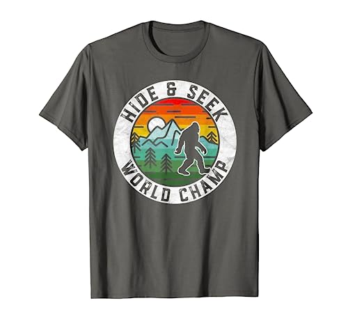 Bigfoot Hide and Seek World Champ Sasquatch Silhouette T-Shirt