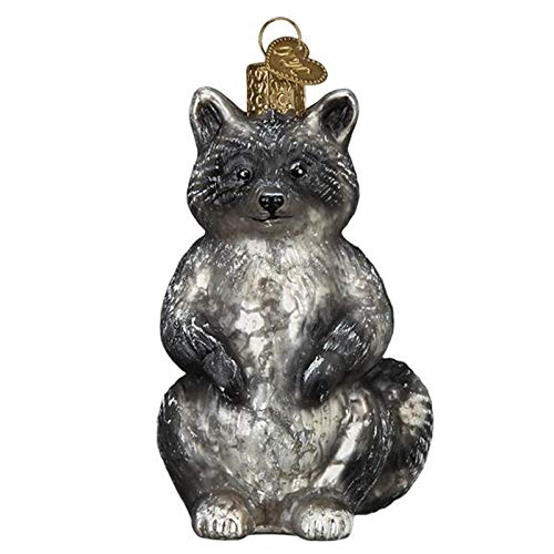 Old World Christmas Vintage Raccoon Glass Ornament Free Box 51010 New