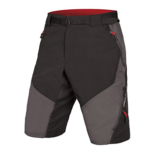 Endura Hummvee Mountain Bike Baggy Cycling Short II with Liner (Grey, Large)