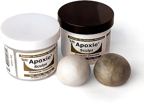 Aves Apoxie Sculpt Clay - 2 Part Modeling Clay Compound (A & B) - 1 Pound, Epoxy Sculpt Clay for Sculpting, Modeling, Filling, Repairing, Simple to Use and Durable Air Dry Clay - White