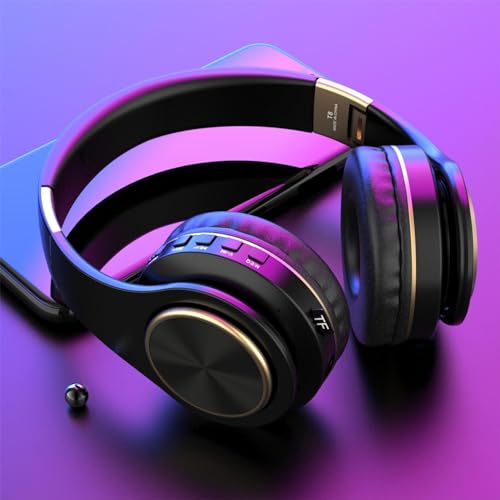 Bluetooth Headphones - Wireless Headset, Subwoofer 5.1 Mobile Computer Game Music Sports Game Earbuds, Noise Reduction Low Delay High-Definition Call, Unique Fashion, Immersion Enjoyment, Black