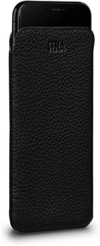 UltraSlim Classic, Leather Sleeve Case Compatible with New iPhone SE 3 (2022) / 2020 / iPhone 8/7, Black