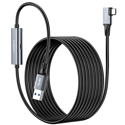 LEIRUI Link Cable Compatible with Quest 2 Accessories with Separate Charging Port USB 3.0 Type A to C Cable High Speed Charge Cable Compatible with Quest 2 1 Pro Pico 4 VR Headset