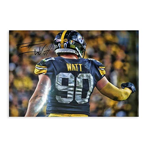 BAWEE TJ Watt Poster Canvas Poster Bedroom Decor Sports Landscape Office Room Decor Gift Unframe: 12x18inch(30x45cm)