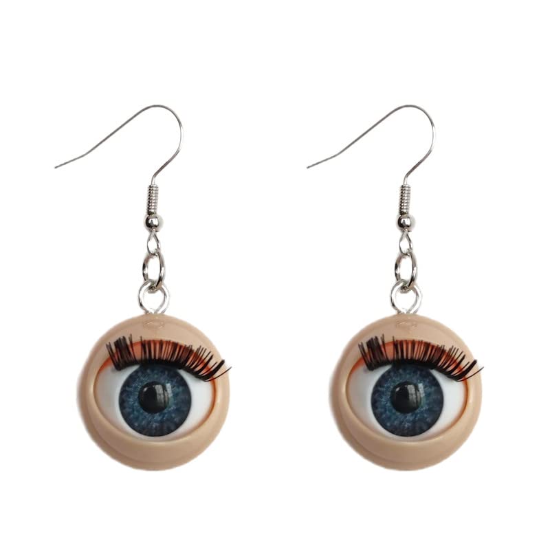 ROSTIVO Halloween Earrings for Women and Girls Awful Blinking Doll Eyeball Earrings Weird Lightweight Dangle Earrings Cute Fun Earrings