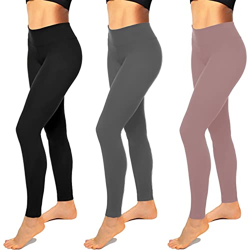 High Waisted Leggings for Women-Womens Black Seamless Workout Leggings Running Tummy Control Yoga Pants（S-M）