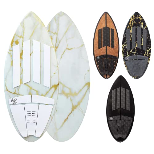 South Bay Board Co. - Pro Skimboard - 48' / 52' Skim Board Shapes - Best Performance Skimboards for Kids & Adults - Durable Poly Compressed Fiberglassed Body, Wax-Free Foam Top Deck Traction