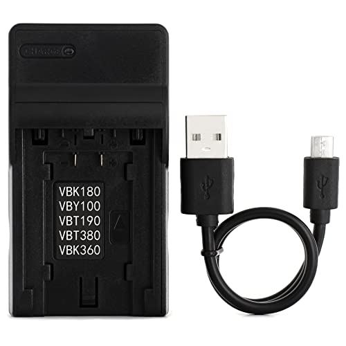 VW-VBK180 USB Charger for Panasonic HDC-HS60, HDC-HS80, HDC-SD40, HDC-SD60, HDC-SD80, HDC-SD90, HDC-TM40, HDC-TM60, HDC-TM80, HDC-TM90, SDR-H100, SDR-H85, SDR-S50, SDR-T50 Camera and More