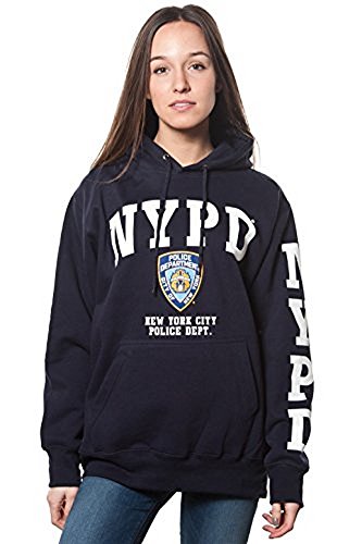 NYPD Adult Navy Pullover Hoodie with White Print (XXLarge)