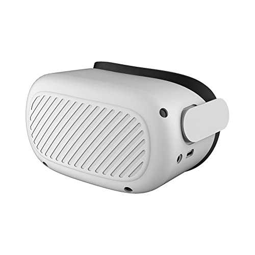 Shell Protective Cover for Oculus Quest 2 VR Glasses, Dustproof Soft Silicone Case VR Accessories, Suitable for VR Equipment Provide Better Protection (White)