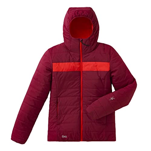 Ibex Women's Merino Wool Aire Lightweight Hoodie, Bloodstone, Large