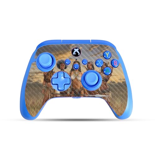 Carbon Fiber Gaming Skin Compatible with PowerA Xbox Series X|S Enhanced Wired Controller - African Queens - Premium 3M Vinyl Protective Wrap Decal Cover | Crafted in The USA by MightySkins