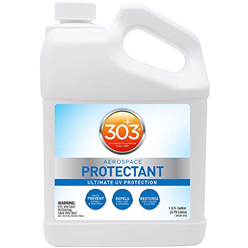 303 Products Aerospace Protectant – UV Protection – Repels Dust, Dirt, & Staining – Smooth Matte Finish – Restores Like-New Appearance – 128 Fl. Oz. (30320), White