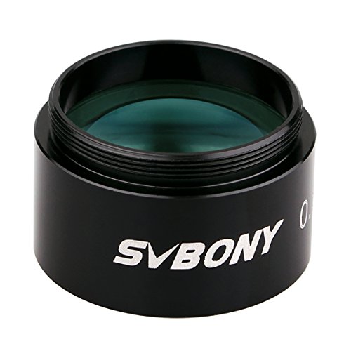 SVBONY Reducer for Telescope 0.5X Focal Reducer 1.25 inches Fully Multi Coated Reducer for Telescope Eyepiece Photography and Observing (Reducer)