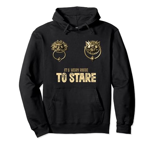 It's Very Rude To Stare Labyrinth Door Knocker Pullover Hoodie