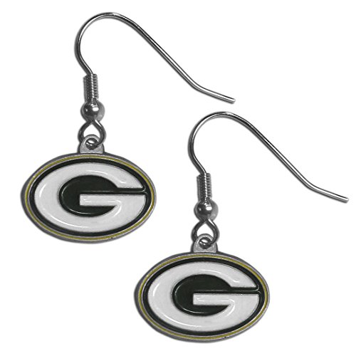 NFL Siskiyou Sports Womens Green Bay Packers Dangle Earrings One Size Team Color