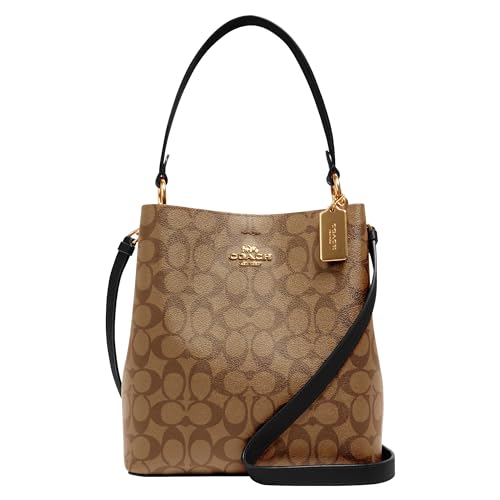 COACH Town Bucket Bag, Khaki Black
