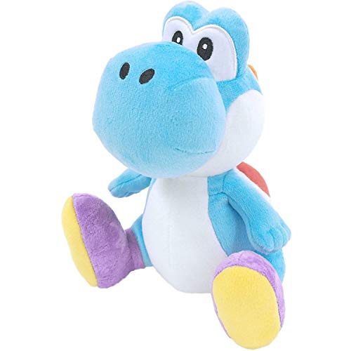 Little Buddy 1219 Super Mario All Star Collection Light Blue Yoshi Plush, 7', 6'
