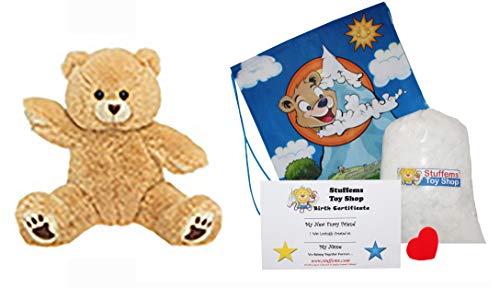 Make Your Own Stuffed Animal Mini 8 Inch Very Soft Cuddly Long Hair Bear Kit - No Sewing Required!