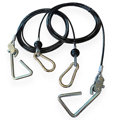 TreadLife Fitness Replacement Cables w/Hook Assembly (2 x Cables) - Replacement for Bowflex Xtreme2 Gyms - 150' Inch - (Pair)