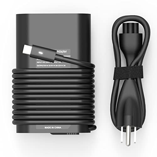 65W 45W USB C Laptop Charger for Dell Latitude 7420 5420 5520 5430 5530 7330 7430 5540 5440 7440 5320 7320 9430 3450 3550 7410 2in1,XPS 13 Plus,Chromebook 3100 Computer Type C AC Adapter Power Cord