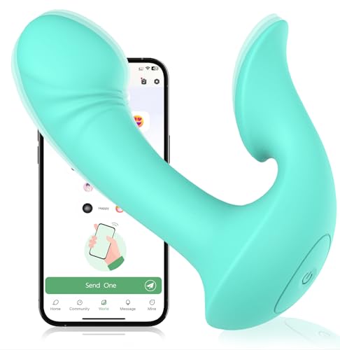 Women Toys Clitoral Licking G Spot Vibrator with APP Remote Control,Wearable Dildo Clitoris Stimulator Vibrating with 10 Tongue Licking Adult Sex Toys for Women or Couple Gifts Personal Massager