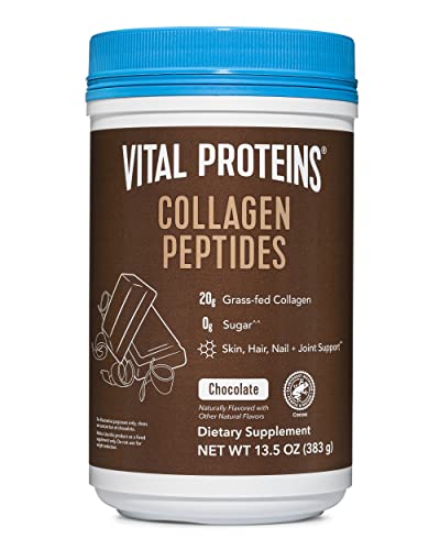 Vital Proteins Collagen Peptides Powder, Promotes Hair, Nail, Skin, Bone and Joint Health, Chocolate, 13.5 oz, Pack of 1