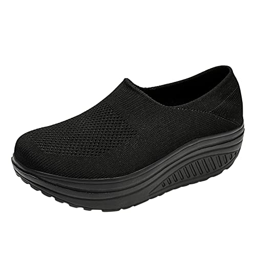 VESNIBA Fashionand Lightweight Comfortable Platform Women's Shoes Women's Women S Water Shoes (Black, 8)