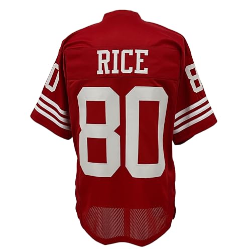 Jerry Rice Jersey Red San Francisco | Unsigned Custom Sewn Stitched (XL)