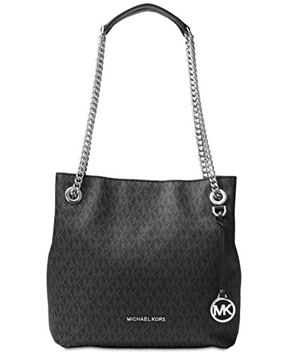 MICHAEL Michael Kors Jet Set Chain Medium Shoulder Tote (Signature Black)
