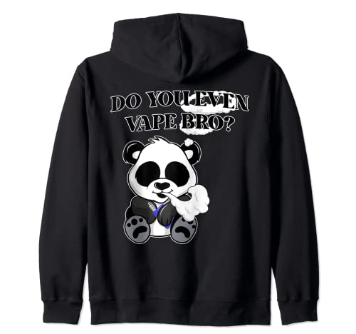 Do You Even Vape Bro? Panda Bear Vaping Hobbyist & Nicotine Zip Hoodie