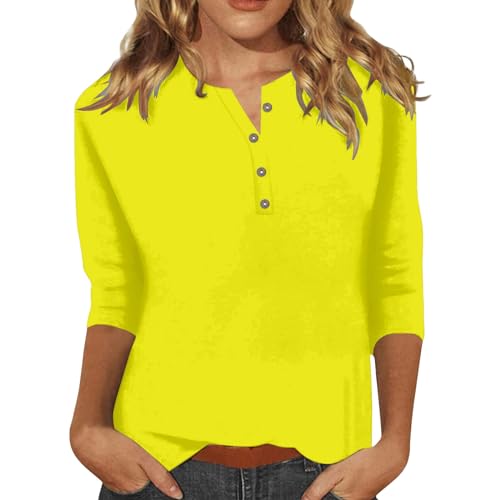 0.01 Cent Items Only,Long Sleeve Women Running Women's Fashion Button Up 3/4 Length Sleeve Solid Color T Shirt Short Sleeve Quilting Supplies Clearance,Green Tshirt Dress Women
