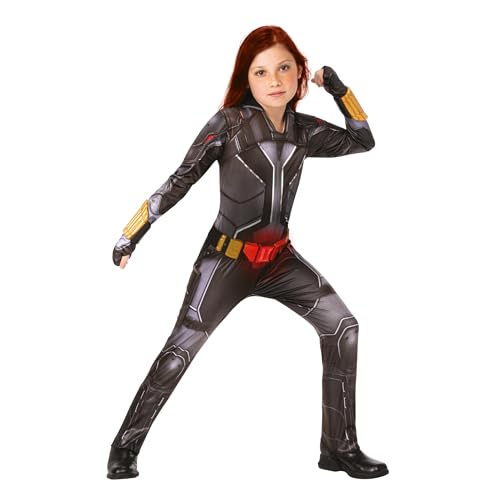 Rubie's Girl's Marvel Studios Black Widow Movie Deluxe Costume, Black Suit, Small