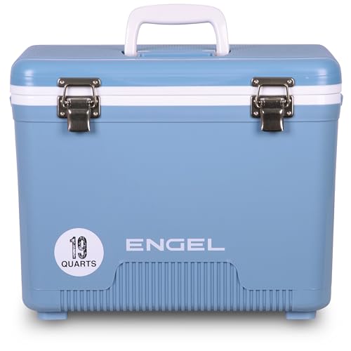 Engel UC19 19qt Leak-Proof, Air Tight, Drybox Cooler and Small Hard Shell Lunchbox for Men and Women in Blue