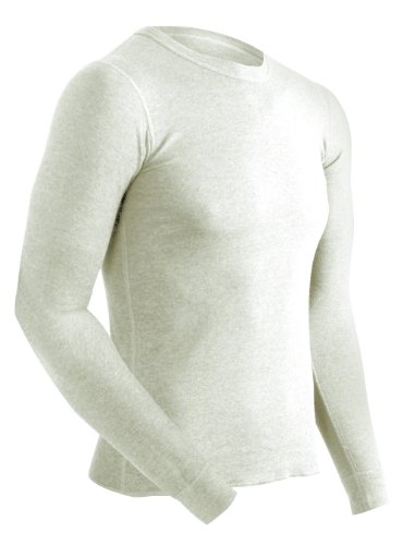 ColdPruf Authentic Wool Plus Dual-Layer Crewneck Base Layer, Thermal Long Sleeve, Men Oatmeal