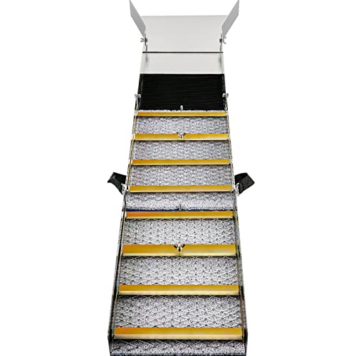 VEVOR Folding Aluminum Alloy Sluice Box, Compact 50' Sluice Boxes for Gold, Lightweight Gold Sluice Equipment, Portable Sluice Boxes w/Miner's Moss, River, Creek, Gold Panning, Prospecting, Dredging