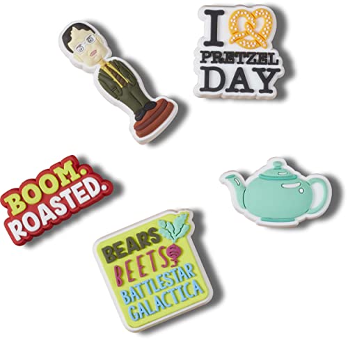 Crocs Unisex-Adult Jibbitz Office Shoe 5-Pack, Charms, Bears, Beets & Battlestar Galactica, 5 Pack